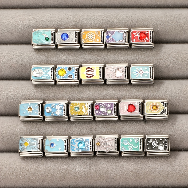 Fashionable Drip-Paint Style Accessory with Tarot Card Elements